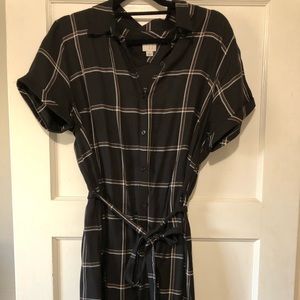Plaid black dress